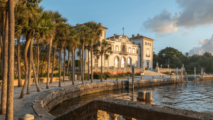Vizcaya Main House from Biscayne Bay