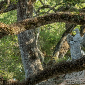 Eagle statue on the Garden Mound.