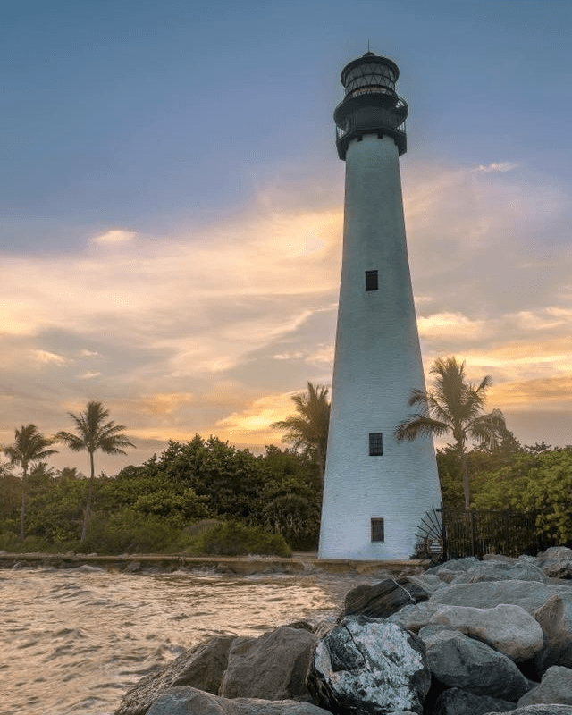 Cape Florida Lighthouse on Key Biscayne, courtesy of Florida State Parks.