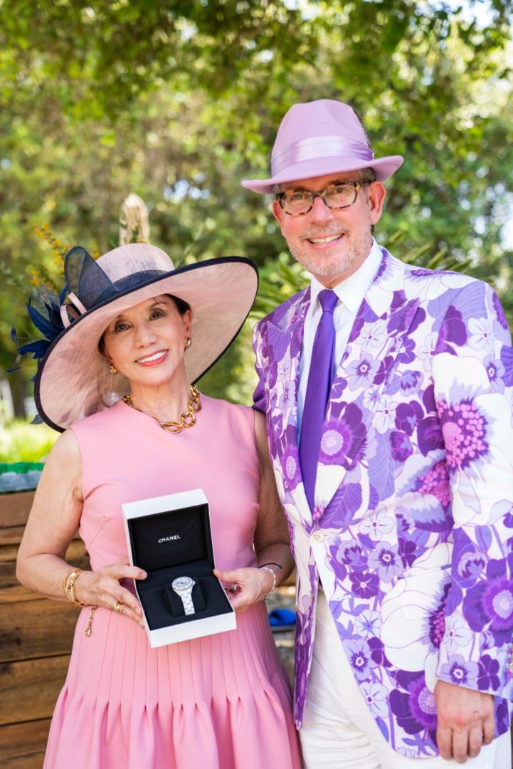 Guests dessed in spring themed attire for the Vizcaya Preservation Luncheon.