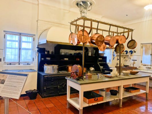 Historic kitchen inside the Main House at Vizcaya